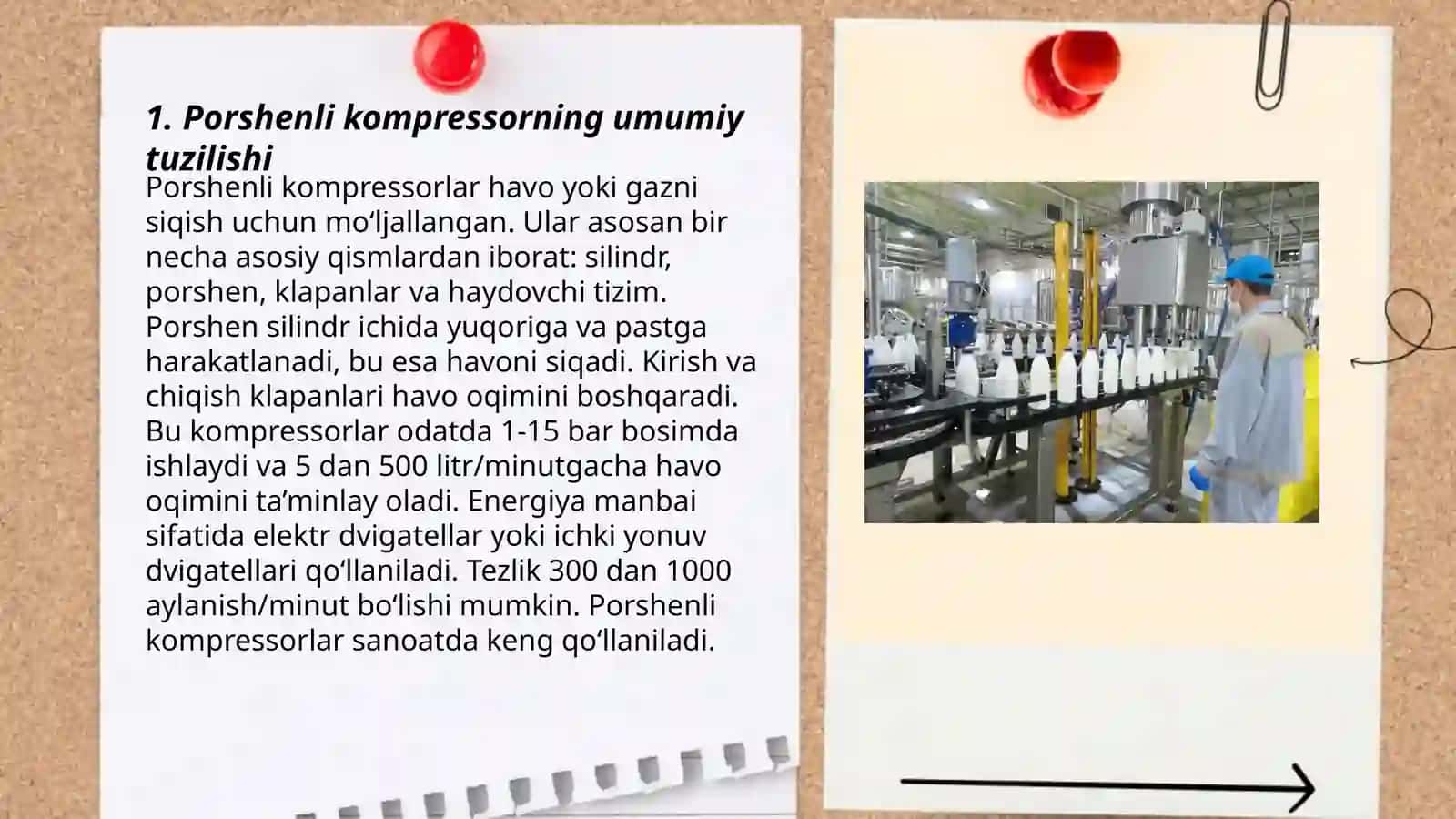 Porshenli kompressorning konstruksiyasi va ishlash prinspini oʻrganish 3