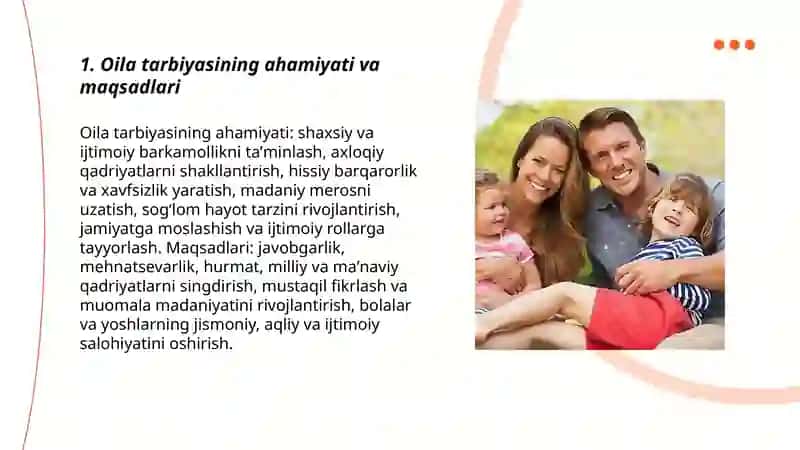 Oilani tarbiyasi 3