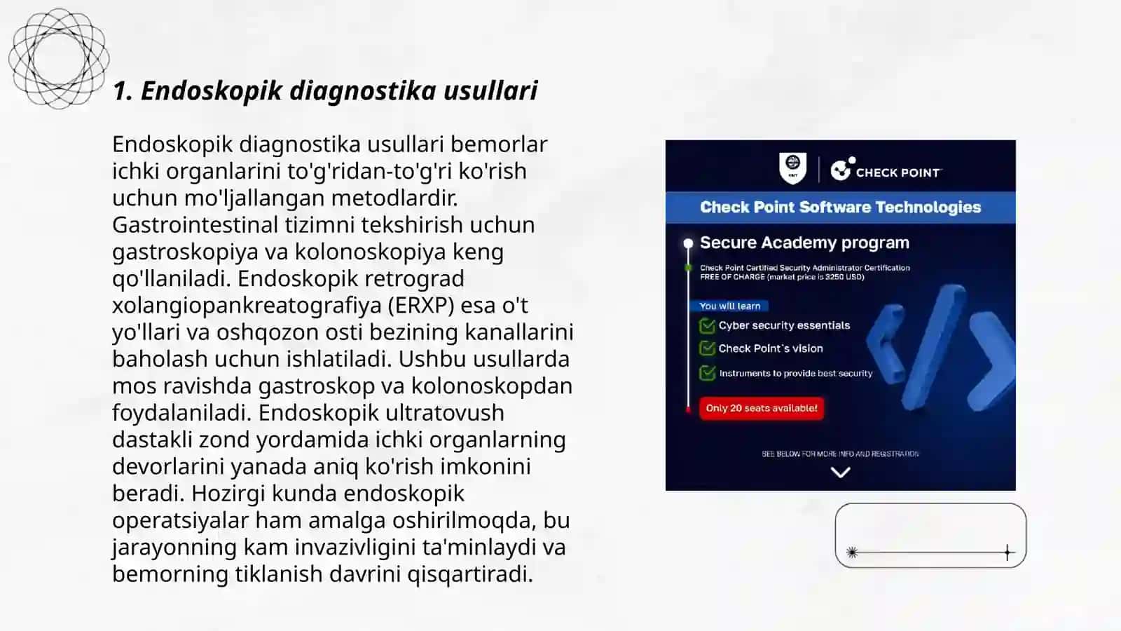 Tibbiyotda endoskopik usullarning qo'llanilishi 3