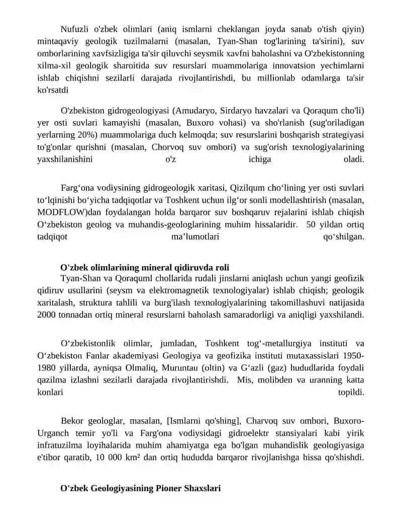 Geologiya va Injenerlik Geologiyasi Fanlari 3