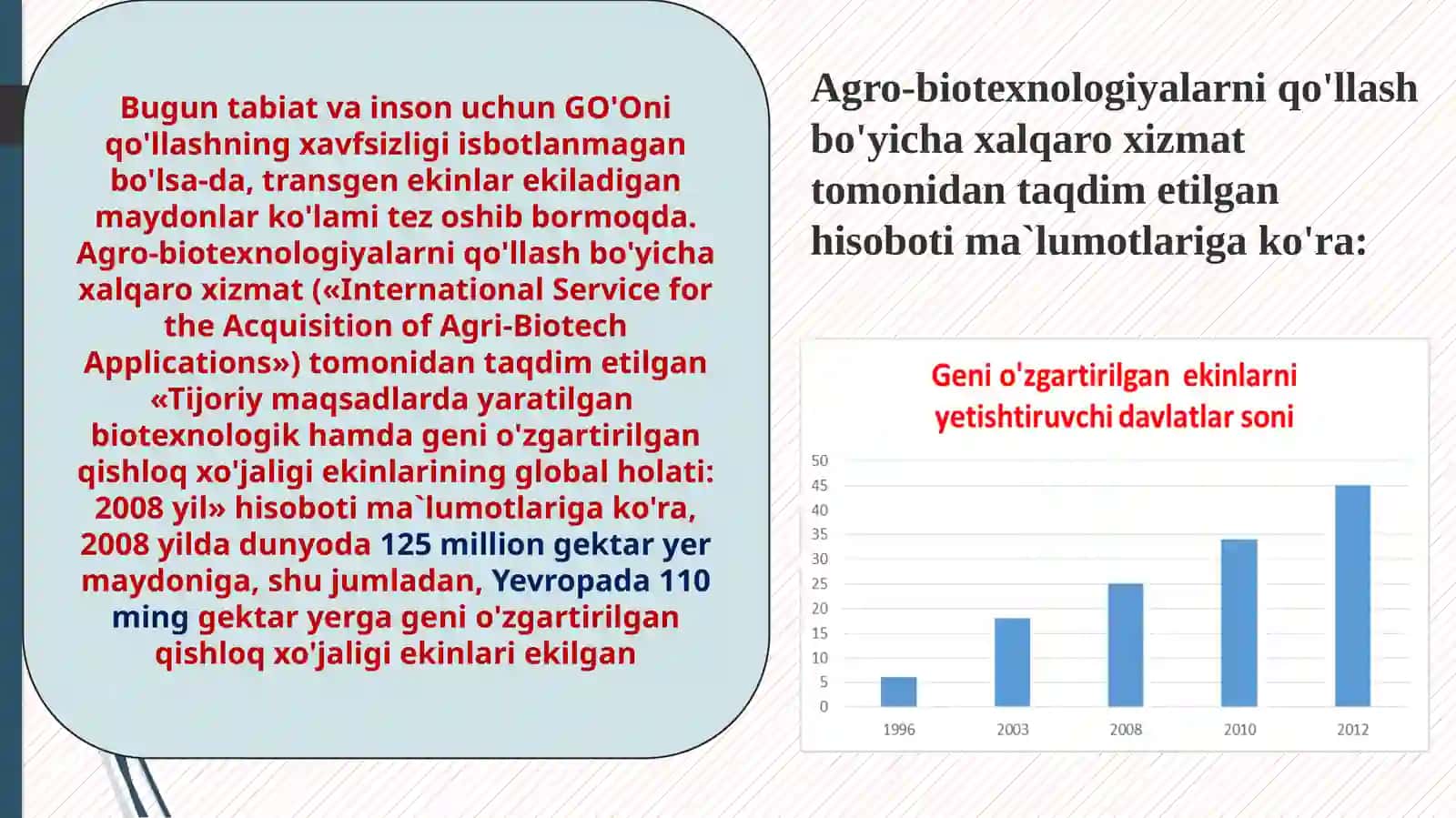 Geni o‘zgartirilgan organizmlarning chiqarilishida sinov muhitlari 3