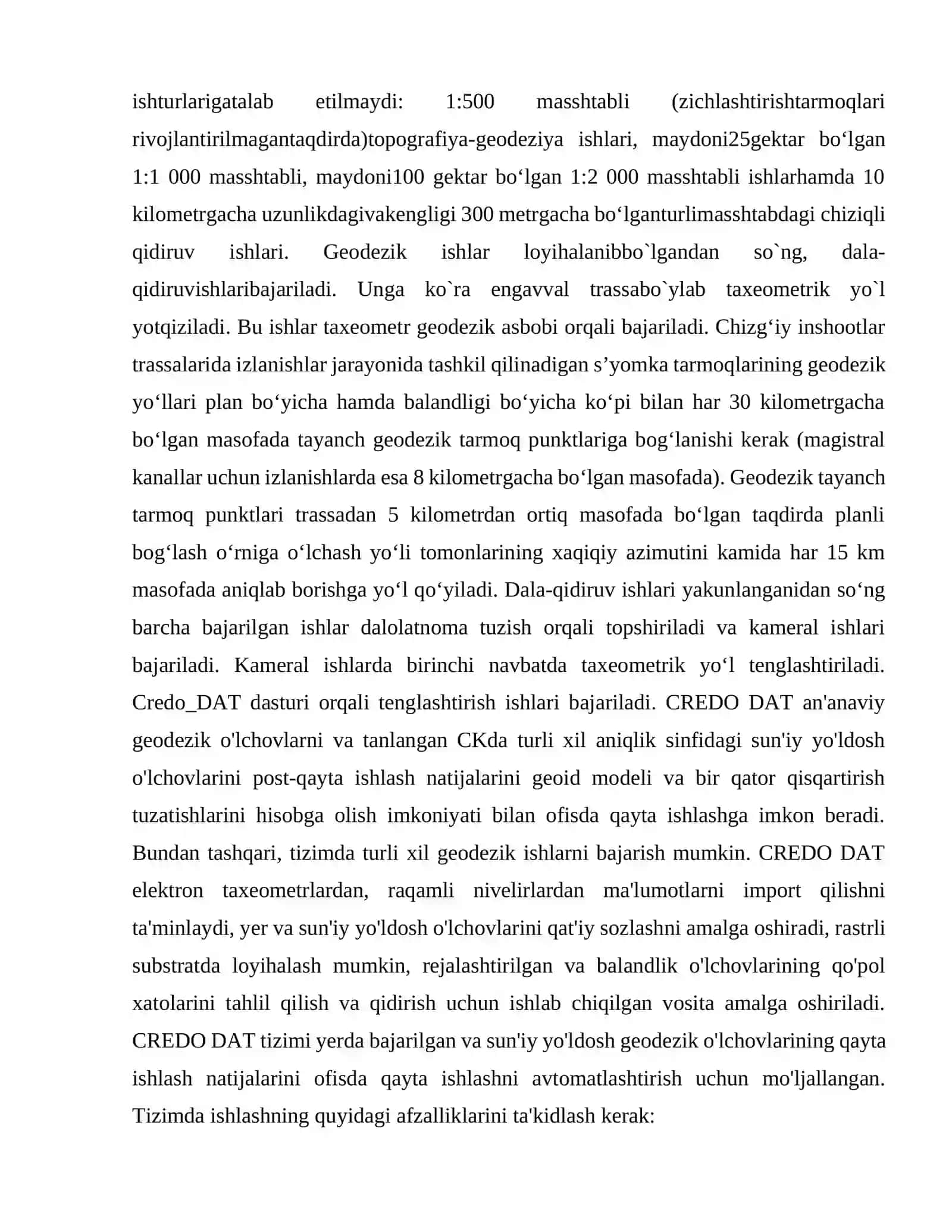 Dala ishlarining geodezik tashkili 3