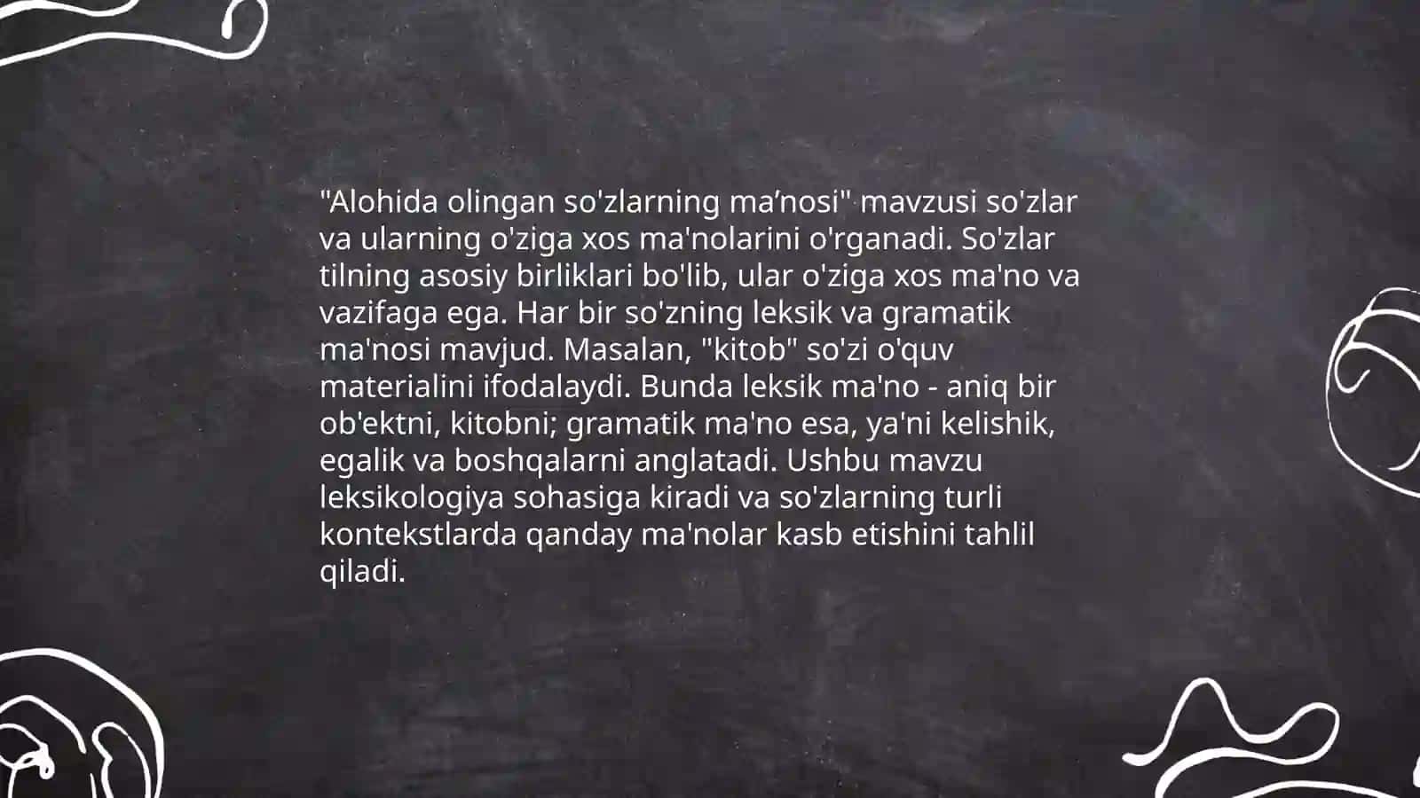 Alohida olingan so'zlarning ma’nosi 3