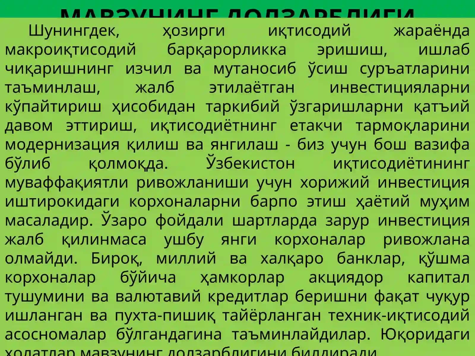 Yo‘l qurilish qiymat injiniring investitsiyaviy loyihalar miqdori va sifat jihatlari 3