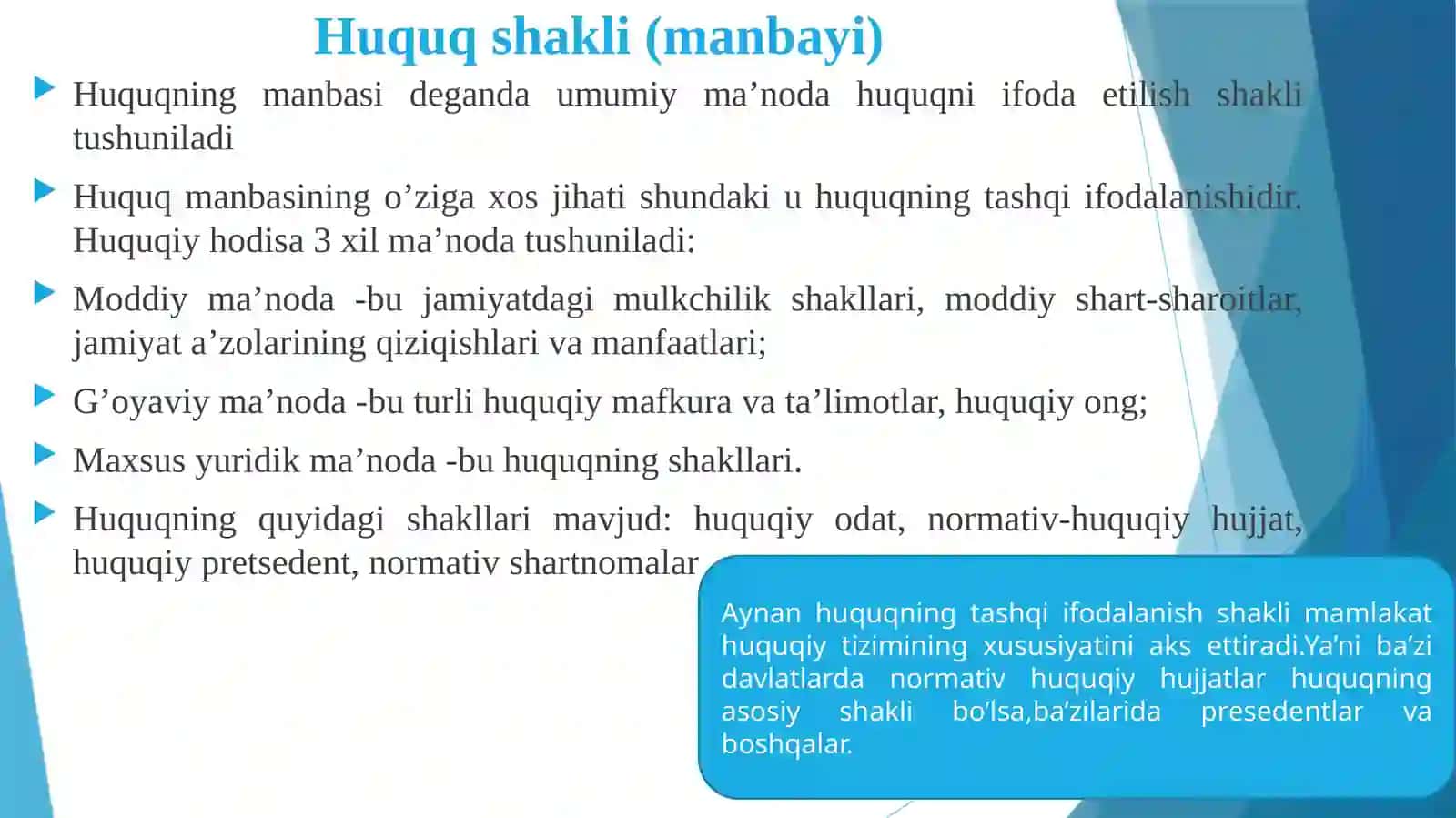 YURIDIK PRETSEDENT HUQUQNING SHAKLI SIFATIDA TUSHUNCHASI VA TURLARI 3