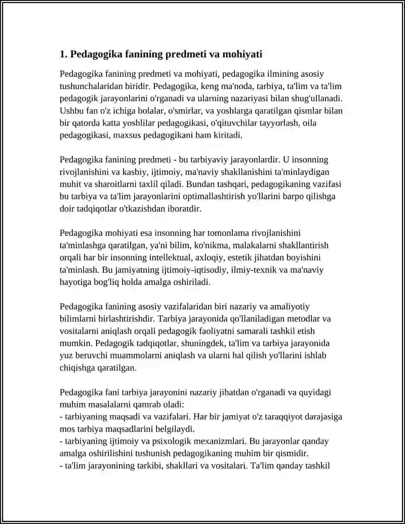 PEDAGOGIKA FANI PREDMETI VA VAZIFALARI 3