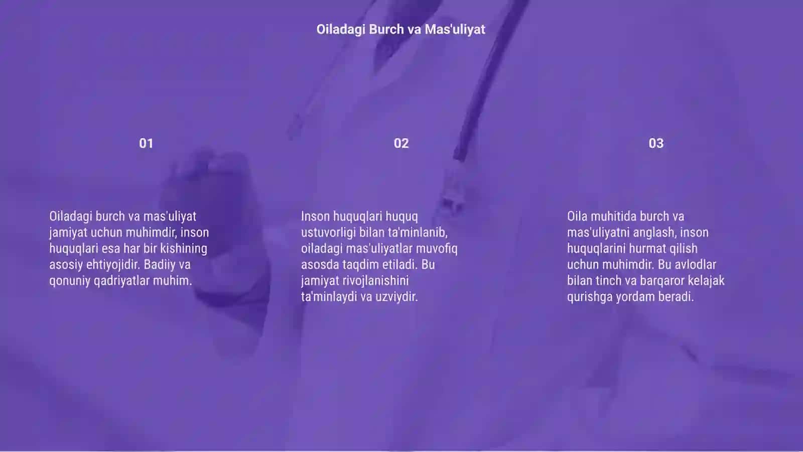 Oiladagi burch mas'uliyat va inson huquqlari huquq ustuvonligi 3