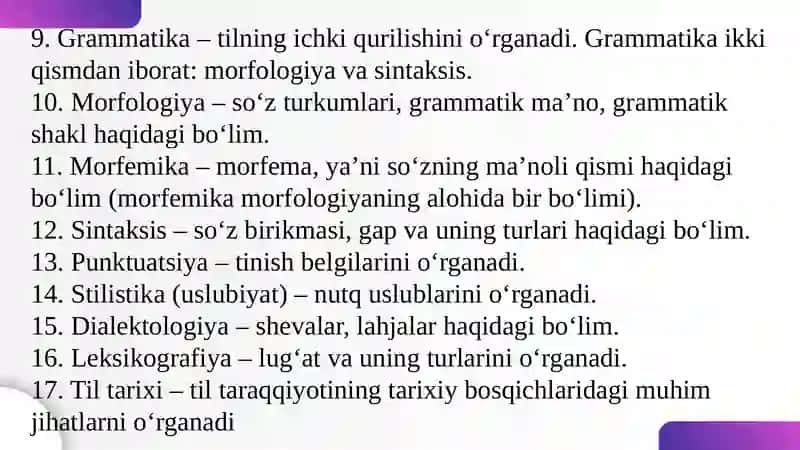 Tilshunoslik va uning bo‘limlari 3