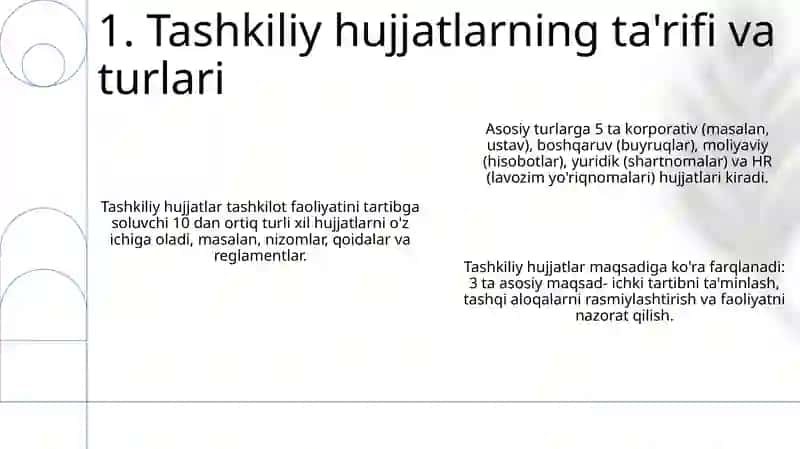 Tashkiliy hujjatlarning turlari va xususiyatlari 3