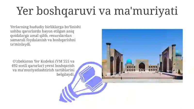 O'zbekiston Yer Kodeksi (VM 555 va 492-sonli qarorlar) 3