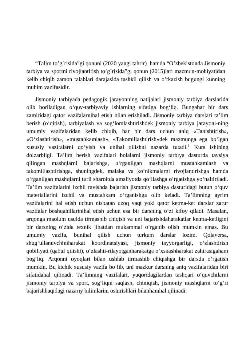 Jismoniy Madaniyat va Sportni Rivojlantirish 3