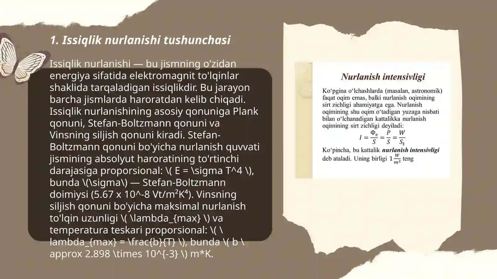 Issiqlik nurlanishi.Absolyut qora jismning nurlanish qonunlari 3