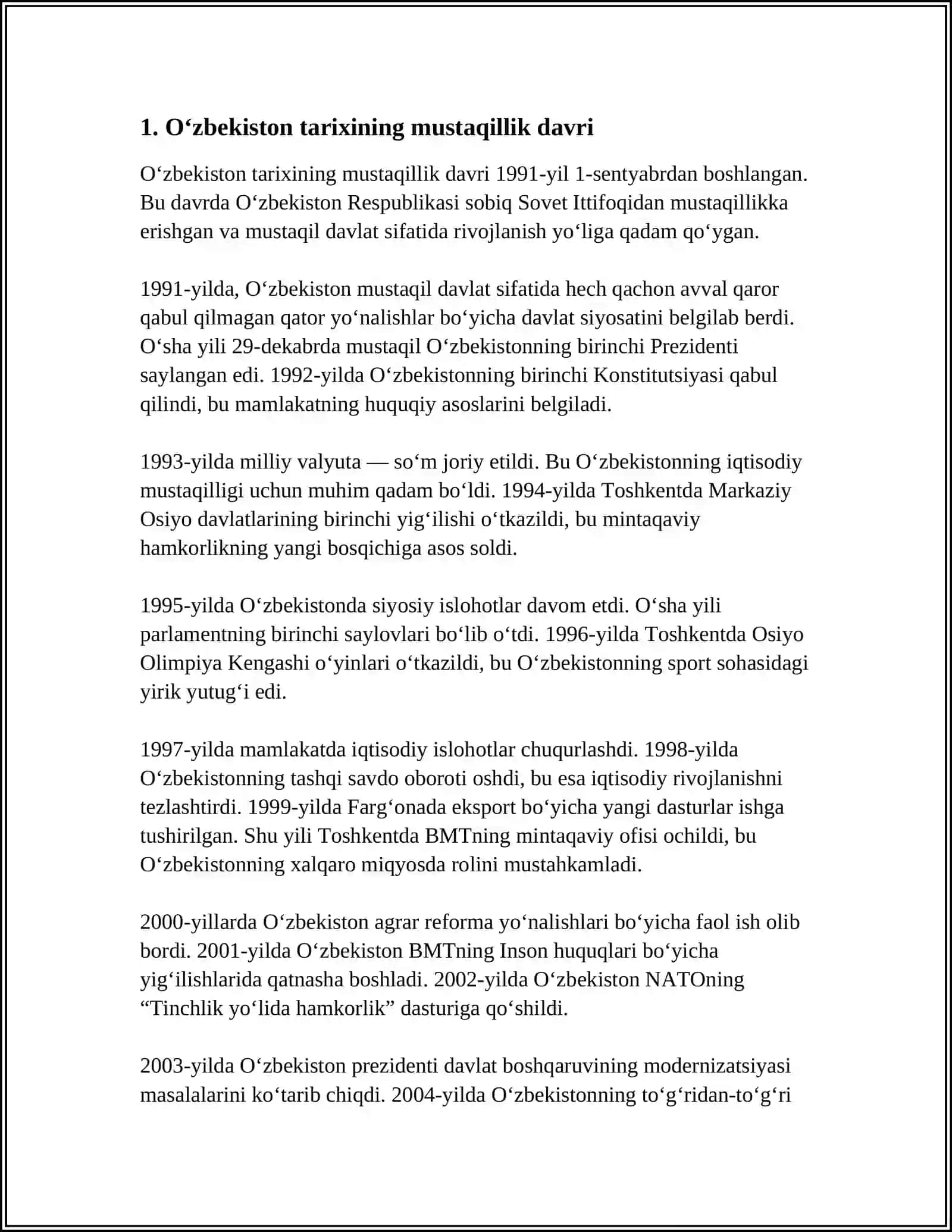 OʻZBEKISTONDA MUSTAQILLIK GʻOYALARINING TARIXIY ASOSLARI 3