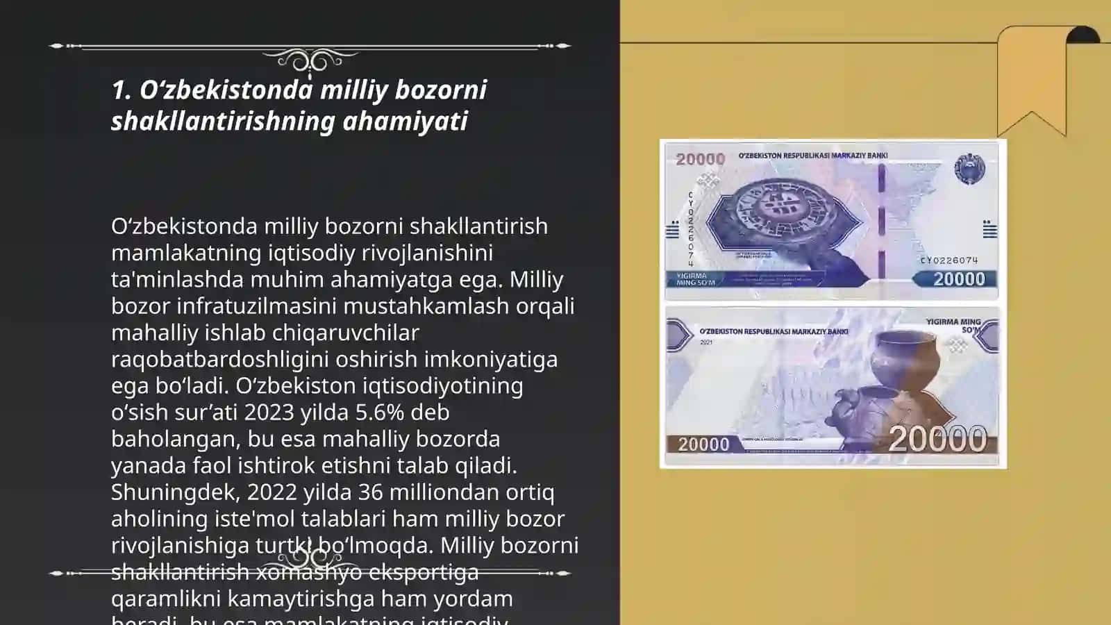 Oʻzbekistonda milliy bozorni shakllantirish vazifalari 3