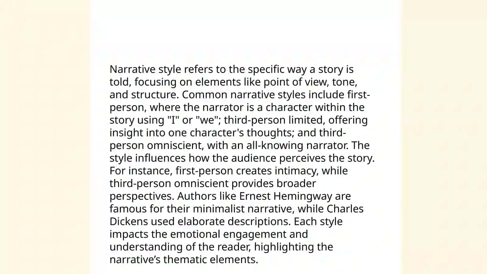 Writing style and format 3