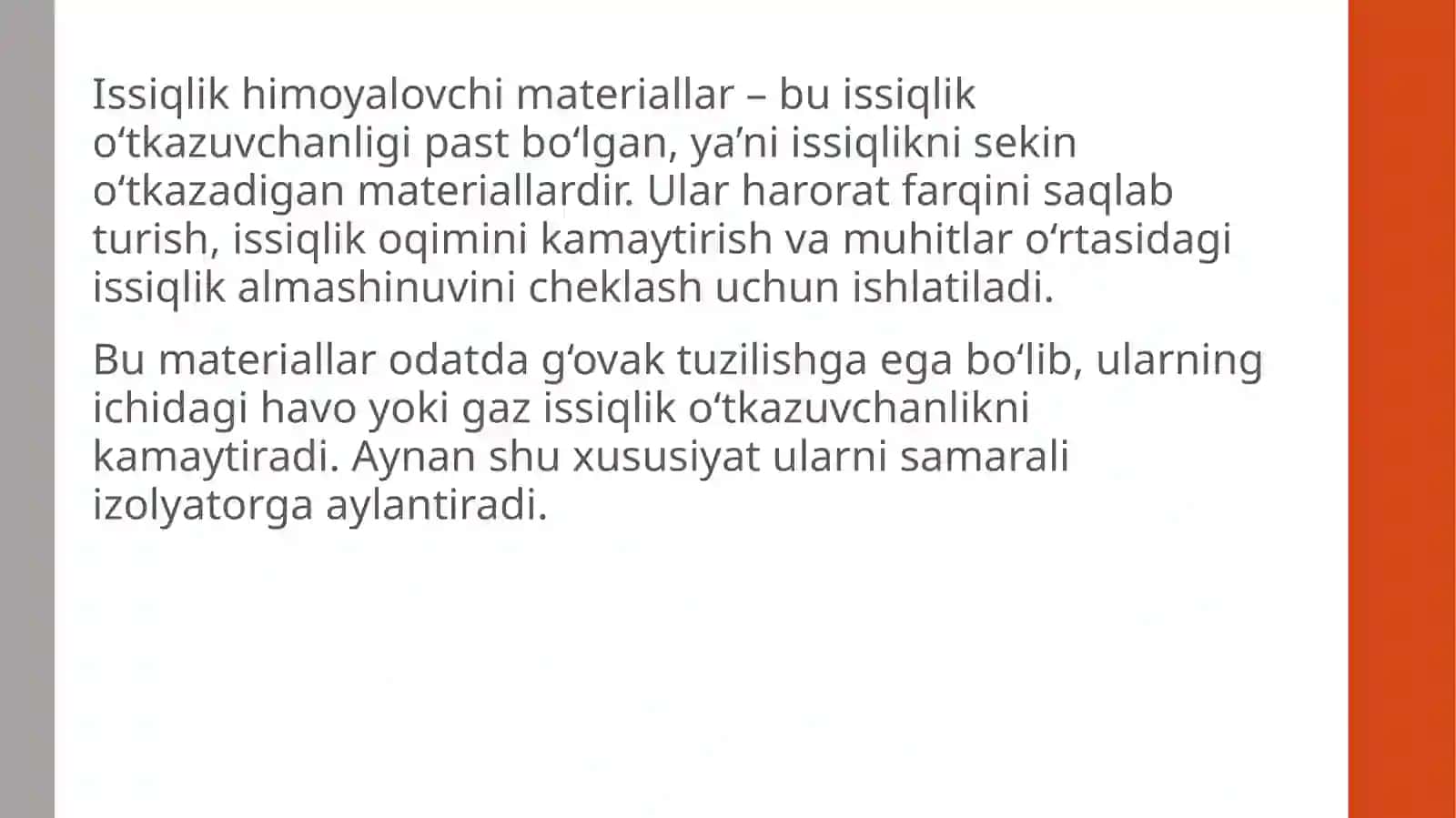 Issiqlik himoyalovchi materiallar texnologiyasi 3