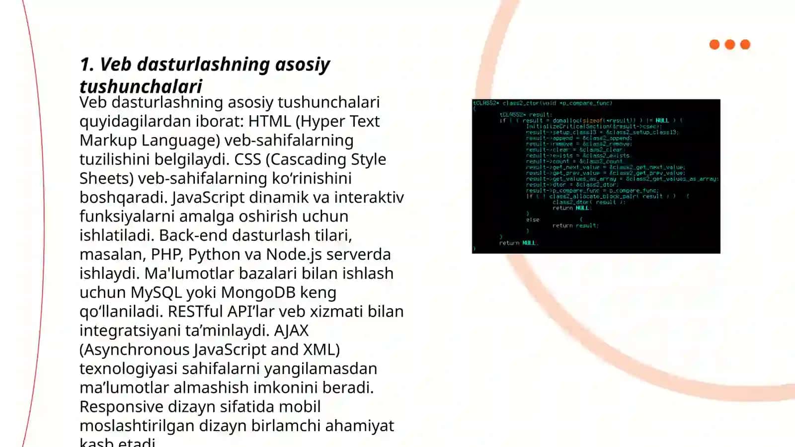 Veb dasturlashda asoslangan amaliy tizimlar 3