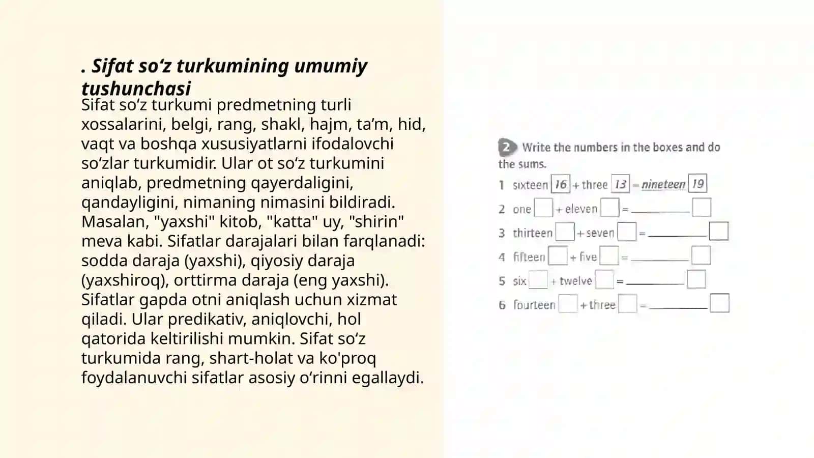 Boshlangʻich sinf ona tili va oʻqish savodxonligi darslarida sifat soʻz turkumi ustida ishlashda taʼlimiy vositalar 3