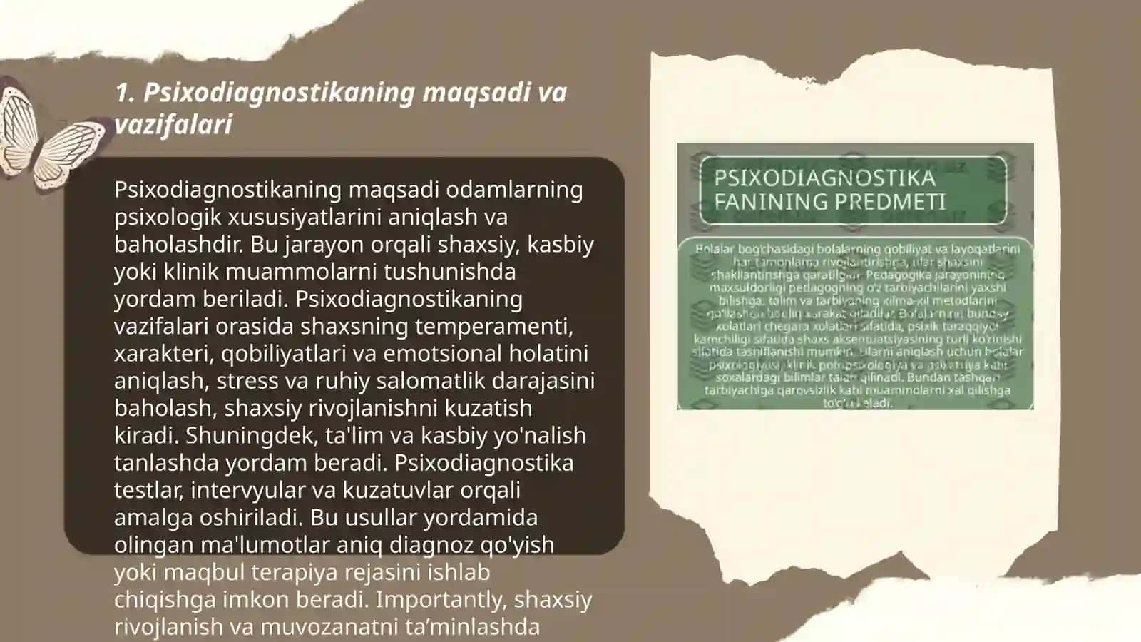 Psixodiagnostika fanining predmeti tuzilishi va vazifalari 3