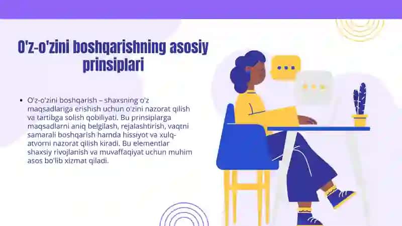 Öz özini boshqarish va samaradorlik uchun javobgarlik 3