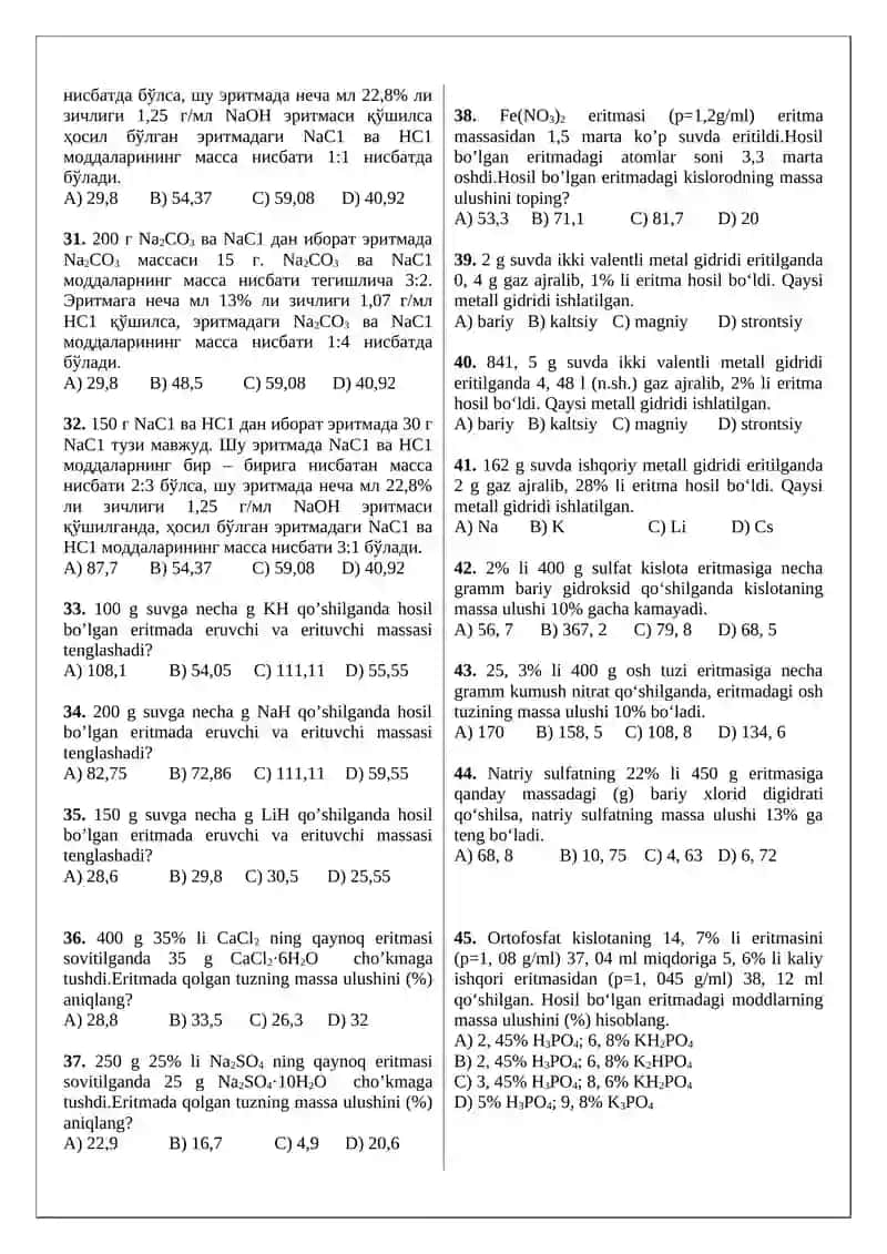 Ca(OH)2 eritmasi natijalarini aniqlash 3
