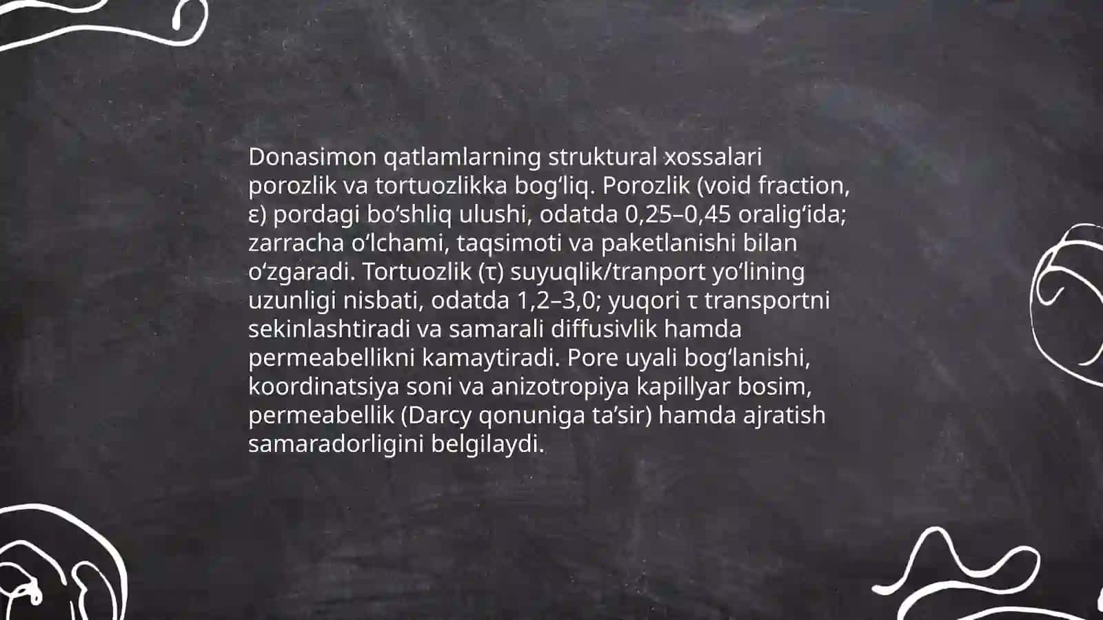 Suyuqliklarning donasimon qatlamdan utishi.Turli jinsli sistemalarni ajratish 3