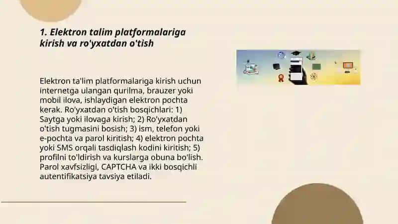 Elektron talim platformalaridan foydalanish 3