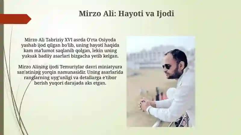 Mirzo Ali: Hayoti va Ijodiy Merosi 3