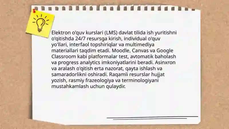Davlat tilida ish yuritish fanini o'qitish 3