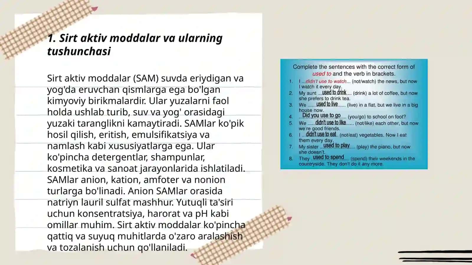 Sirt aktiv moddalar va ularning tushunchasi 3