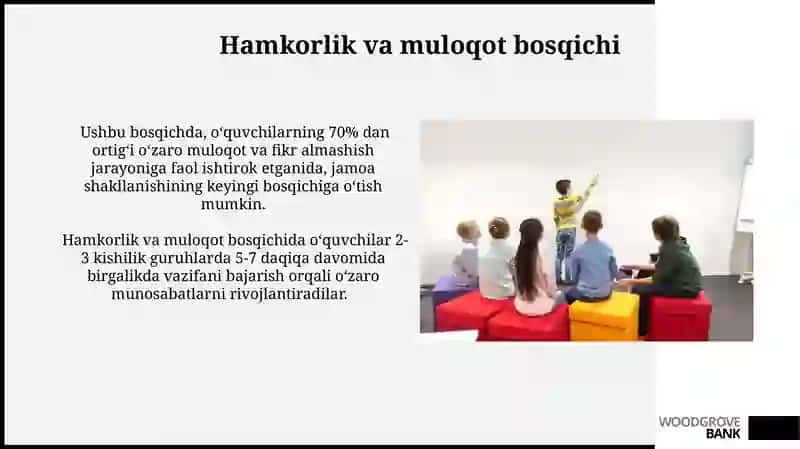 Boshlanģich sinflarda òquvchilar jamoasini shakllantirish bosqichlari 3
