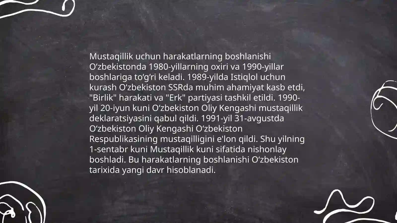 Mustaqillikka erishish arafasida Oʻzbekistondagi ijtimoiy-siyosiy jarayonlar 3