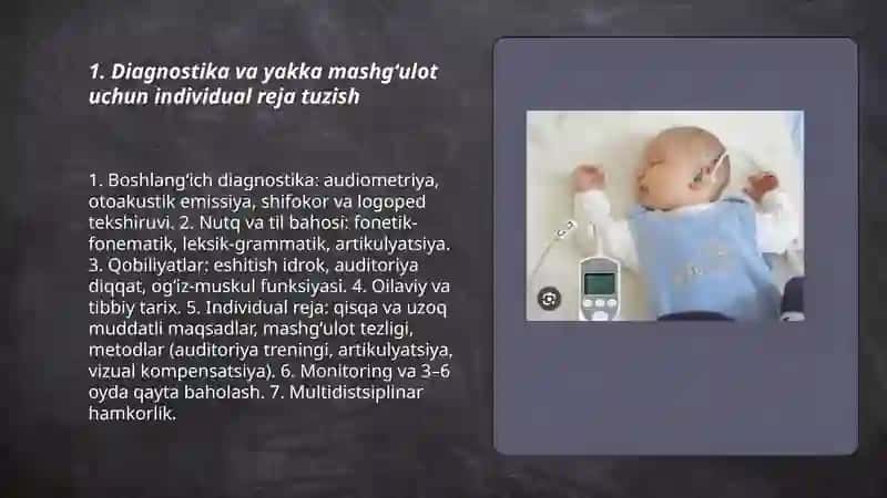 Eshitishida va Nutqida Nuqsoni boʻlgan bolalar bilan olib boriladigan yakka mashgʻulot 3