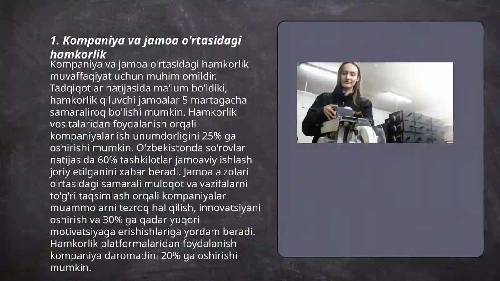 Kompaniya va jamoa o'rtasidagi hamkorlik 3