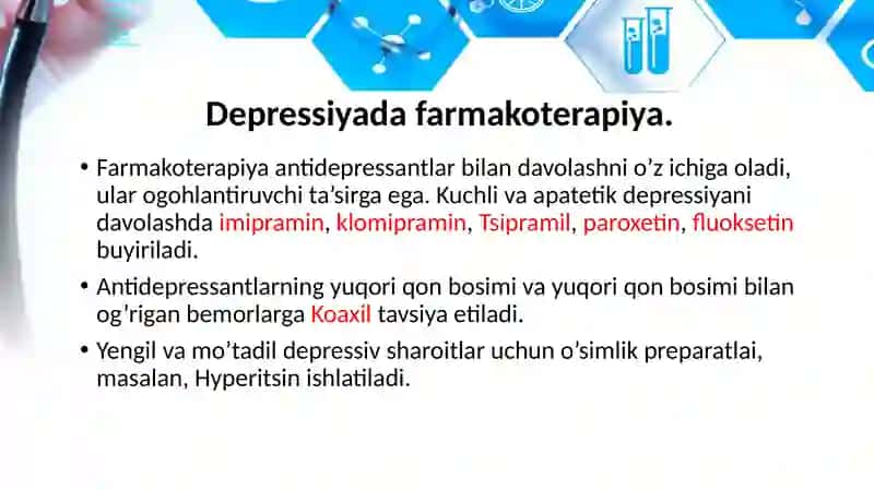 Depressiyaga qarshi dori vositalar 3