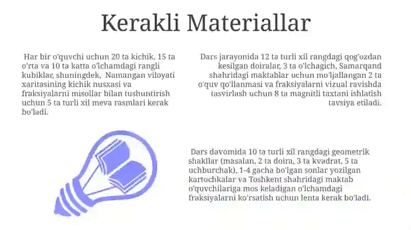 Oddiy kasrlar ochiq dars ishlanmasi 3