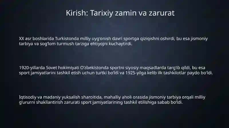 O‘zbekistondabirinchisportjamiyatlariningtashkiltopishi 3