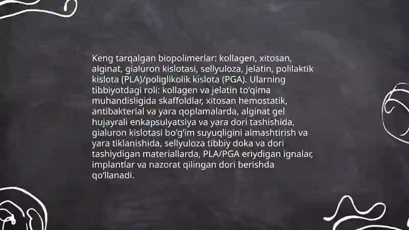 Polimerlarning tibbiyotda qoʻllanishi 3