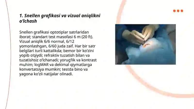 Optik asboblar yordamida koʻrish nuqsonlarini aniqlash 3