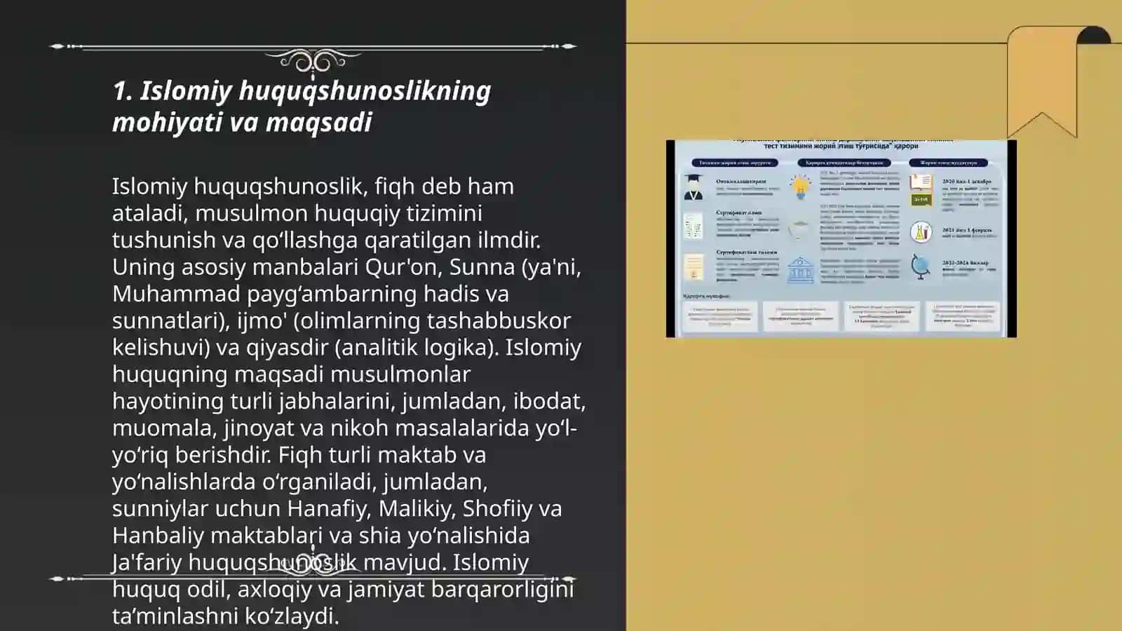 Islom huquqshunosligida oila, nikoh, taloq, idda, zihor tushunchalarini ta'riflash va taqdimot tayyorlash 3