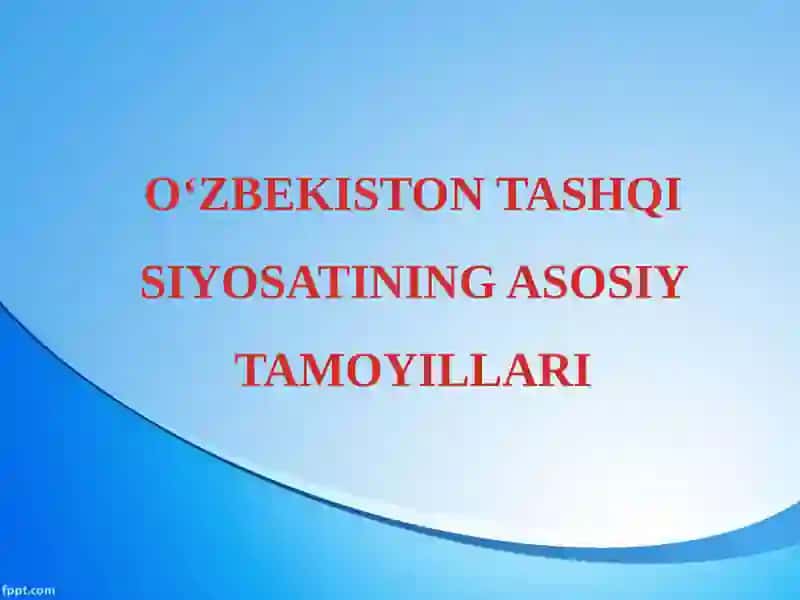 O‘ZBEKISTON RESPUBLIKASI TASHQI SIYOSATI VA DIPLOMATIYASI 3