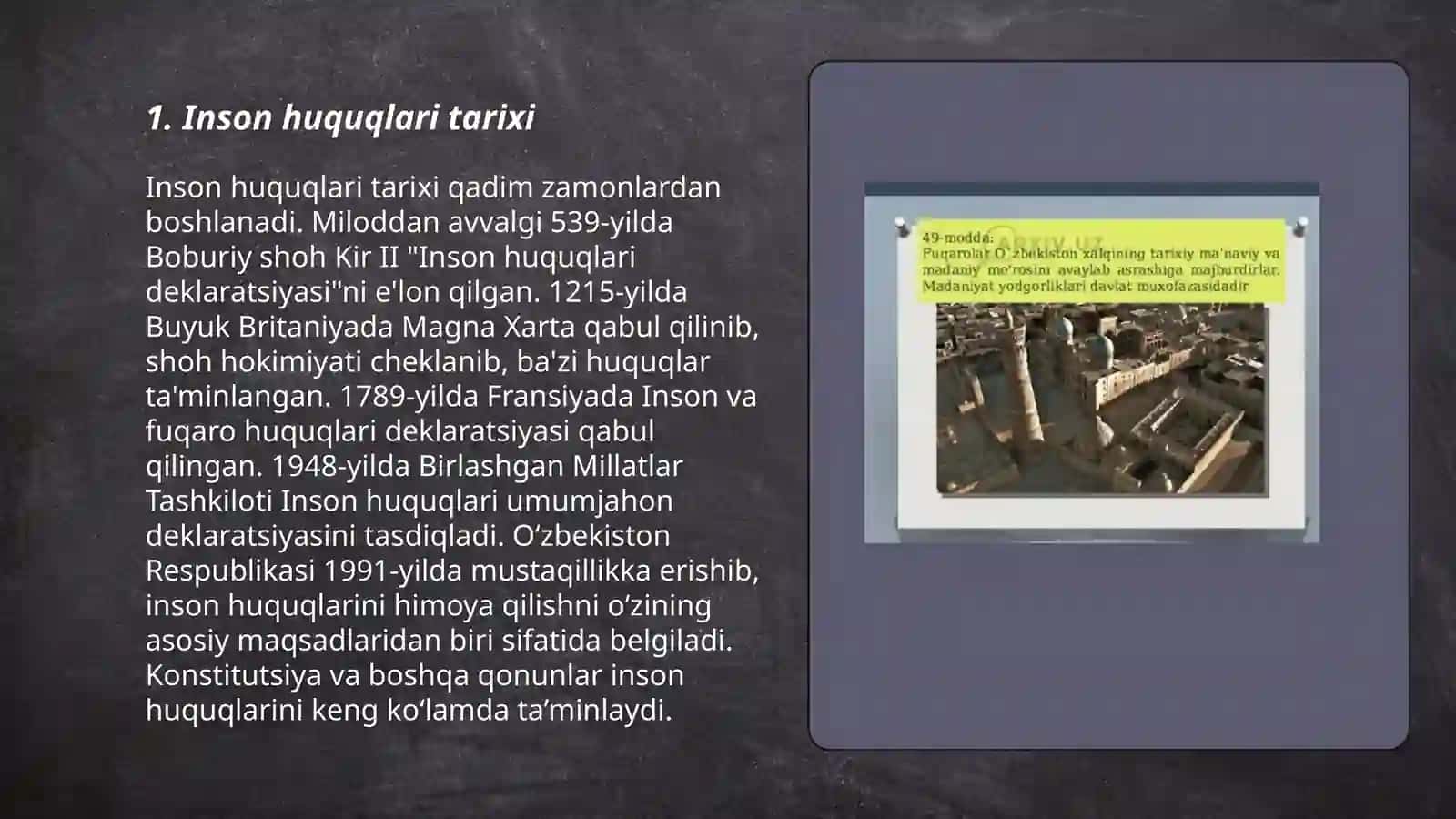 Inson va huquq xizmat yozishmalari 3
