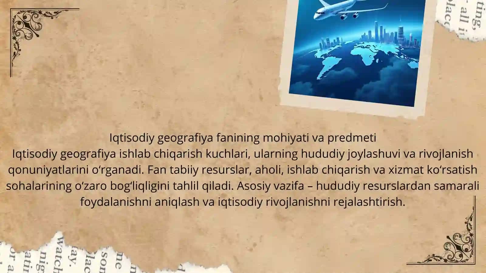 Iqtisodiy geografiyaning asosiy nazariya va konsepsiyalari 3