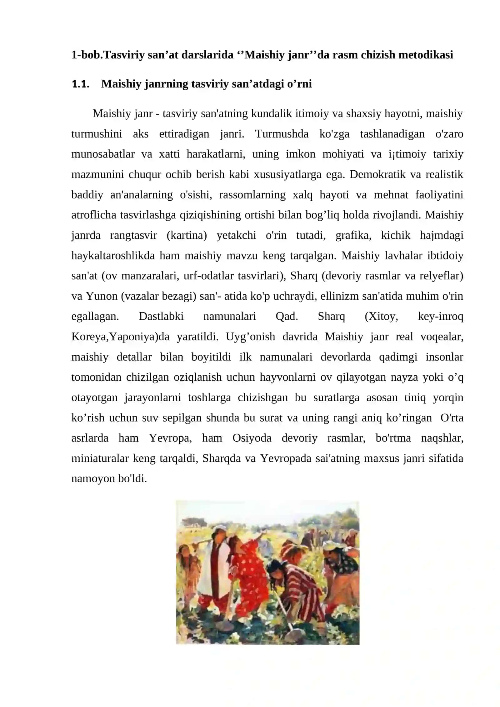 O’QUVCHILAR IJODIY QOBILYATLARINI SHAKILLANTIRISHDA MAISHIY JANRDA RASM CHIZISHNING O’RNI VA AHAMIYATI 3