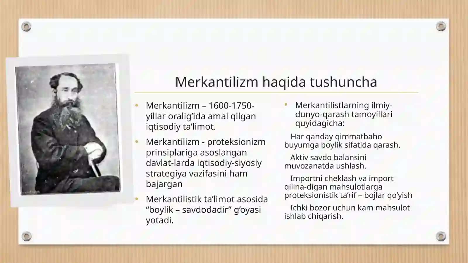 TURLI MAMLAKATLARDA MERKANTILISTIK IQTISODIY TA’LIMOTLAR 3