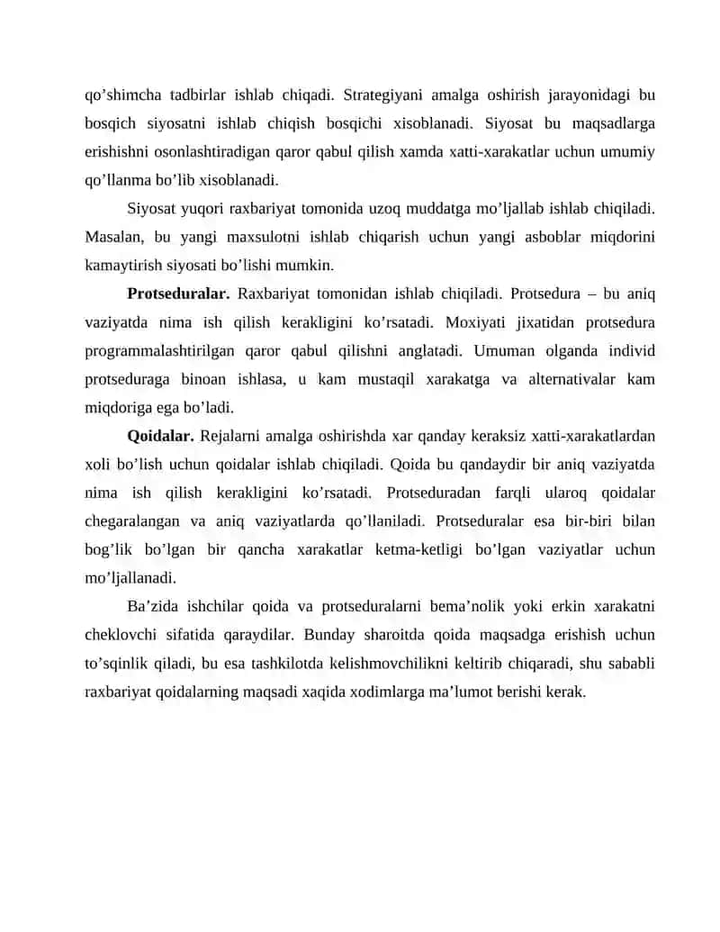 Strategiyani amalga oshirish usullari 3