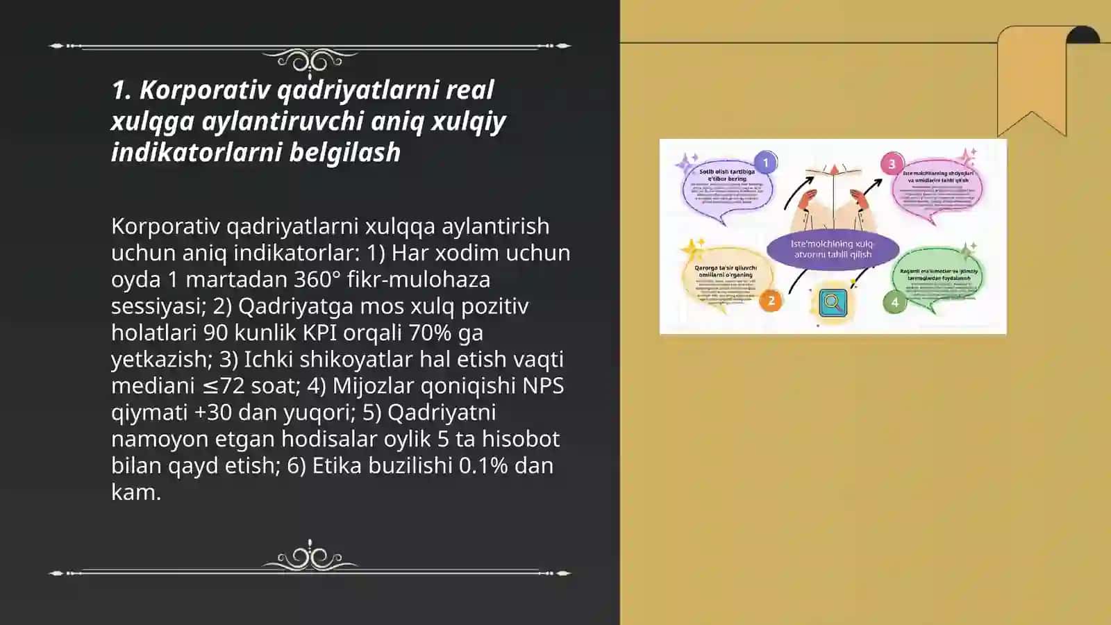 Korporativ madaniyatni shiorlardan tashqarida o‘lchash 3