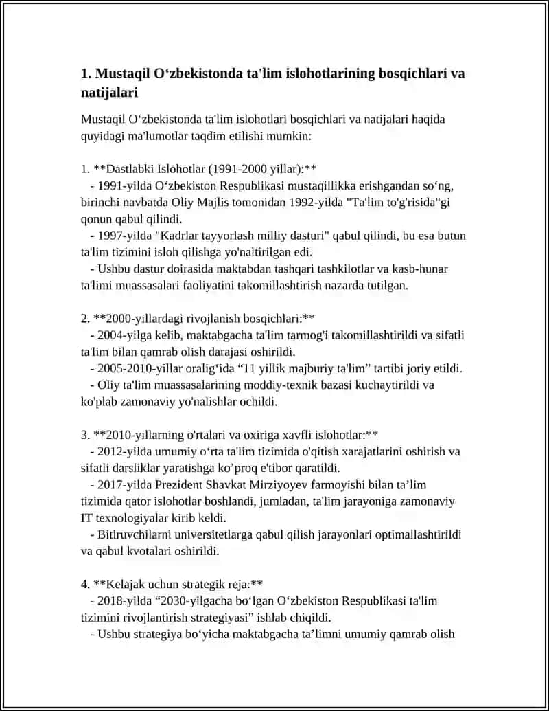 MUSTAQIL OʻZBEKISTONDA TAʼLIM VA PEDAGOGIK FIKR TARAQQIYOTI 3