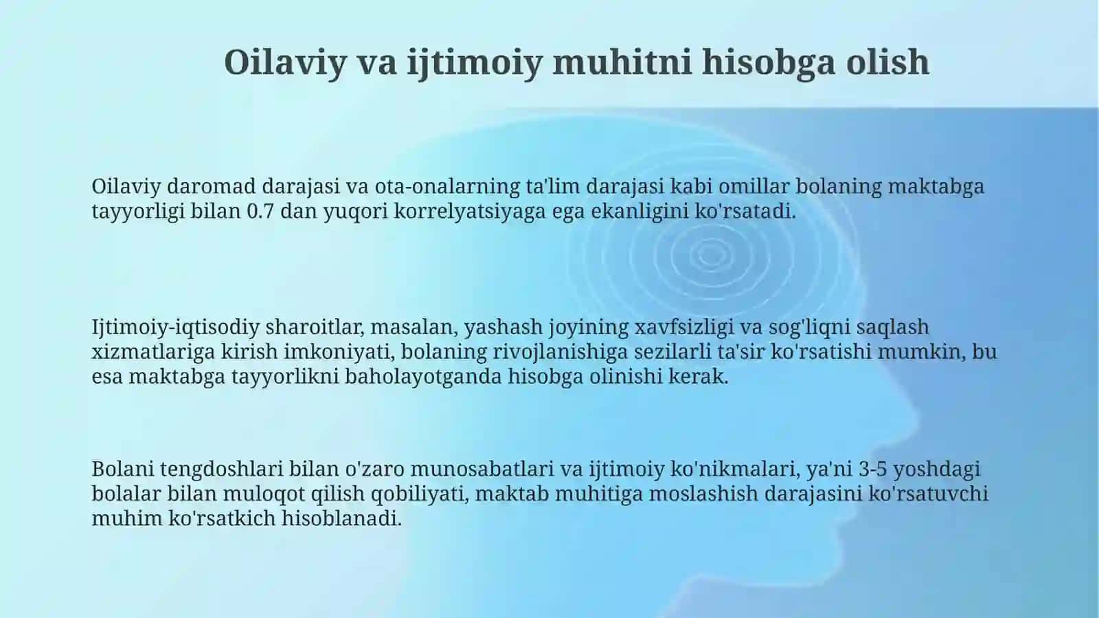 Bolalarning maktabda talim olishga tayyorgarligini tashxislash usullari 3