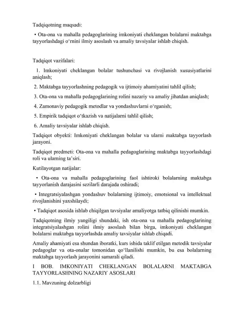 Imkoniyati cheklangan bolalarni maktabga tayyorlashning nazariy asoslari 3